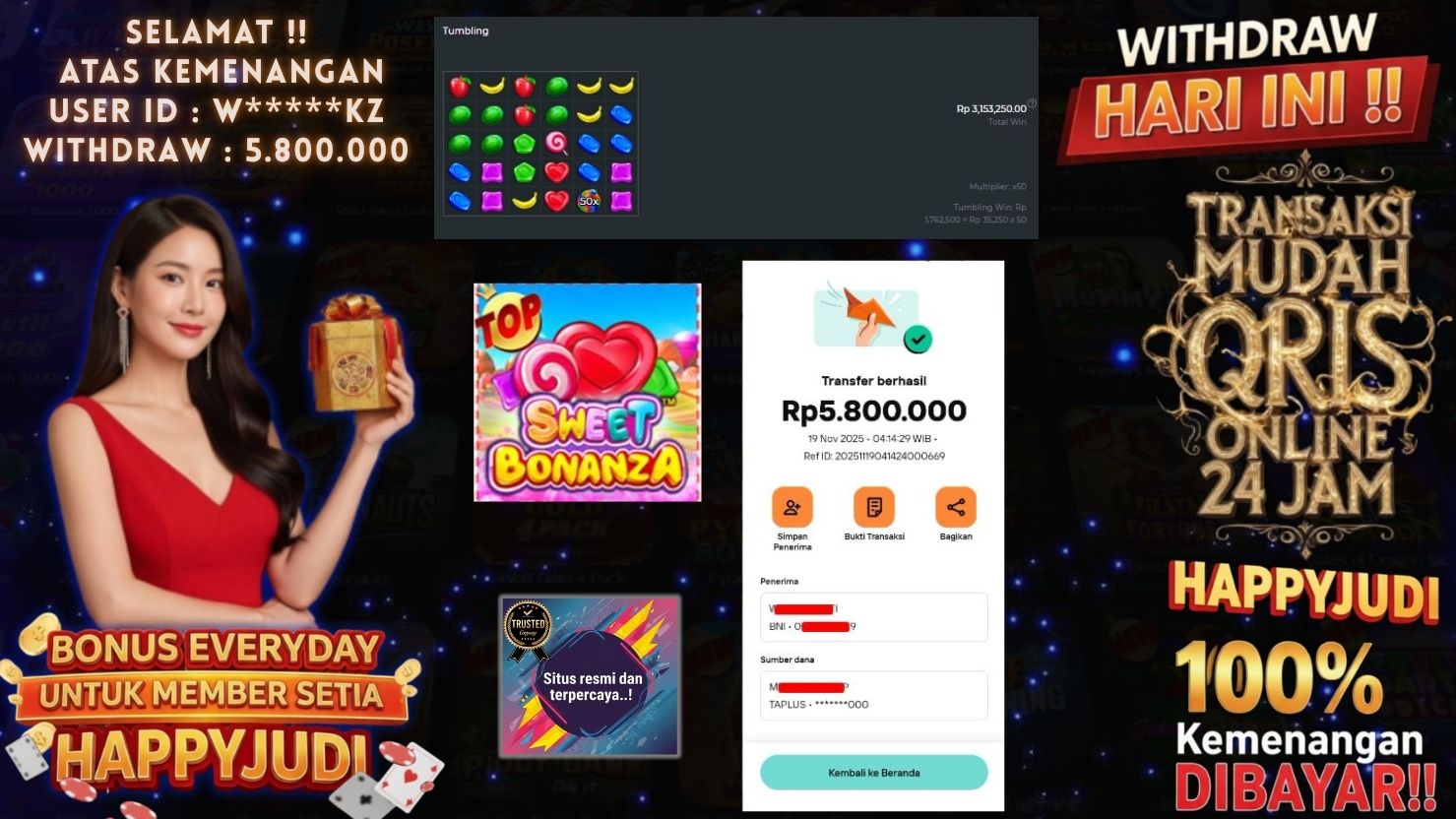 HAPPYJUDI JACKPOT SLOT SWEET BONANZA